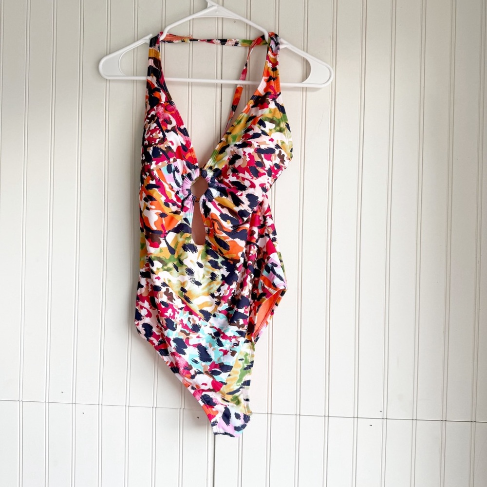 Bleu Rod Beattie Size 8 Multicolor keyhole one piece swimsuit New!